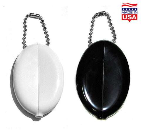 Black & White Oval Coin Holders 2 units | Keep Coins & small items | Made in USA