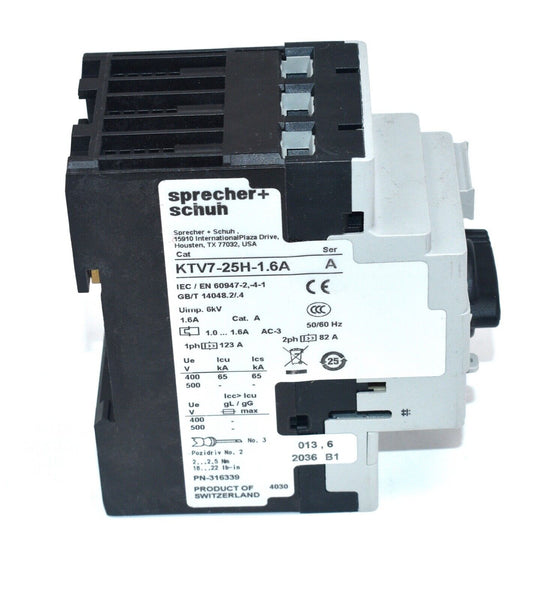 Sprecher + Schuh KTV7-25H-1.6A | Motor Protection Circuit Breaker Unit