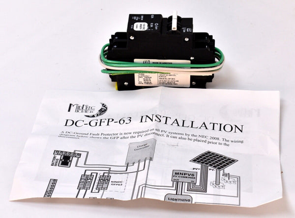 Midnite Solar DC-GFP-63 DC Ground Fault Protector for Solar Applications