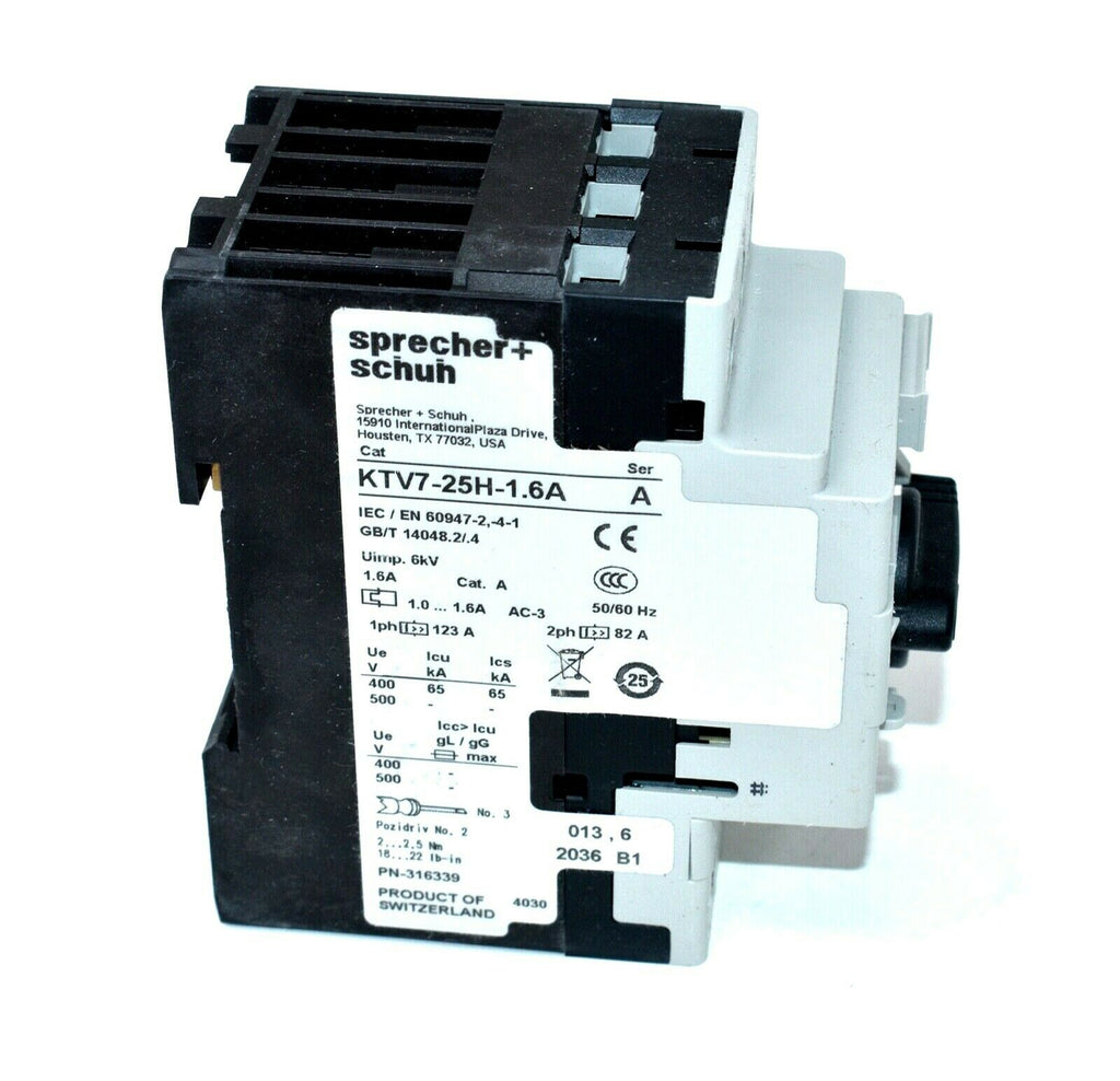 Sprecher + Schuh KTV7-25H-1.6A | Motor Protection Circuit Breaker Unit