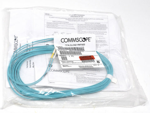 Commscope FEXLCLC42-MXF025 Fiber Patch Cord, 25ft, 1.6mm, 2-Fiber, Aqua