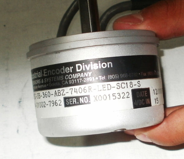 BEI INDUSTRIAL ENCODER DIVISION H25G-SB-360-ABZ-7406R-LED-SC18-S