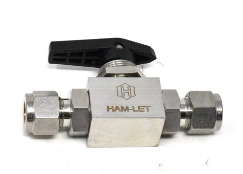HAM-LET H-6800-SS-L-3/8-ICSS SS Ball Valve,Tube x Tube,3/8 in,