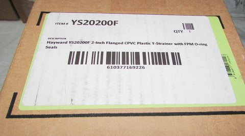Hayward YS20200F 2in CPVC Y-Strainers w/FPM Seal; Flanged End Connections