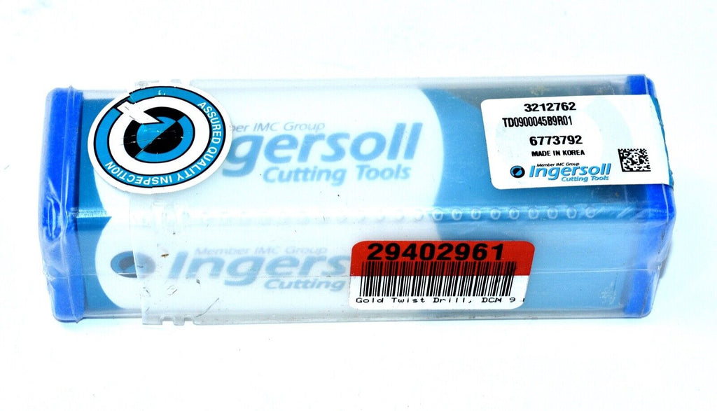 Ingersoll TD0900045B9R01 Gold Twist Drill Bit, DCN 9.0MM - LS 1.77