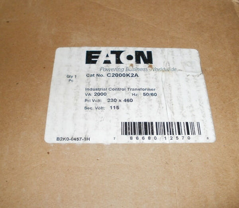Eaton C2000K2A Industrial Control Transformer 2000VA 50/60Hz*