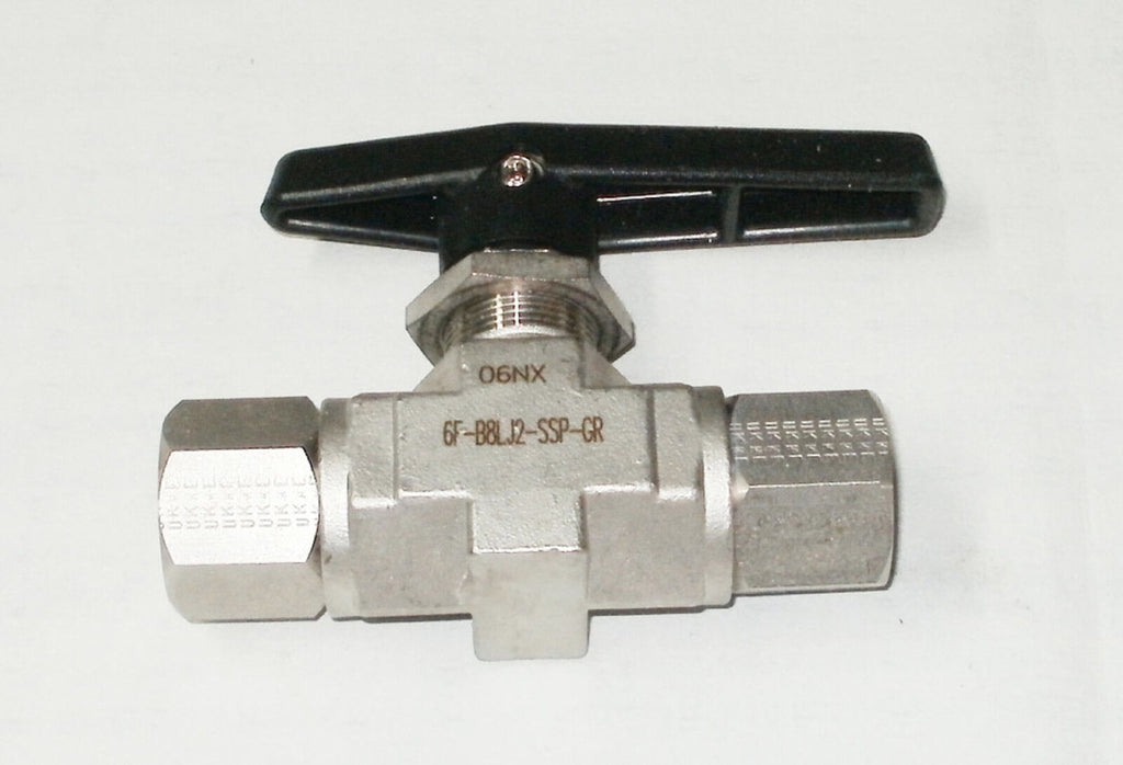 Parker 6F-B8LJ2-SSP-GR Two Way B Series Stainless Steel Bodied Ball Valve 3/8"