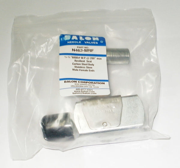 Balon N463-MRF Carbon Steel Needle Valves 1/2" x 1/4"