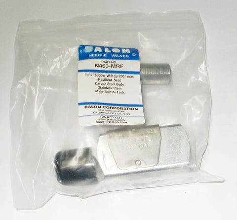 Balon N463-MRF Carbon Steel Needle Valves 1/2" x 1/4"
