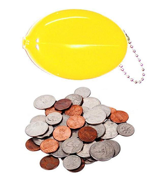 3 Oval Squeeze Purses | Holds Coins & small items | Made in USA +  Flag Key-Ring