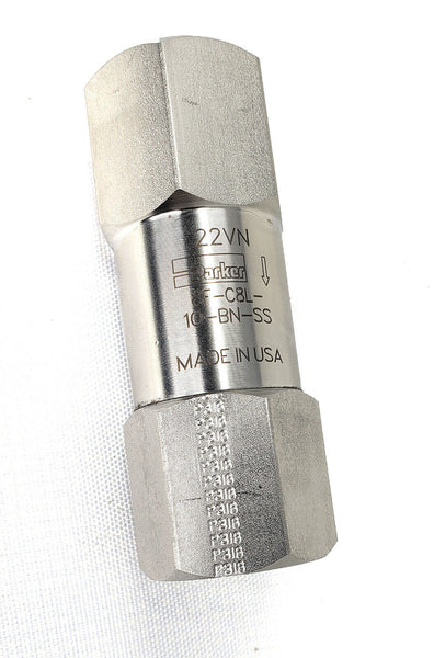 Parker Check Valve 8F-C8L-10-BN-SS | 22VN Made in USA