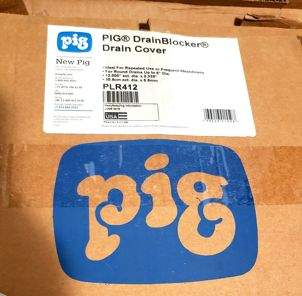 Pig PLR412 Drain Blocker Drain Cover | New Pig Round Drains up to 6" Dia
