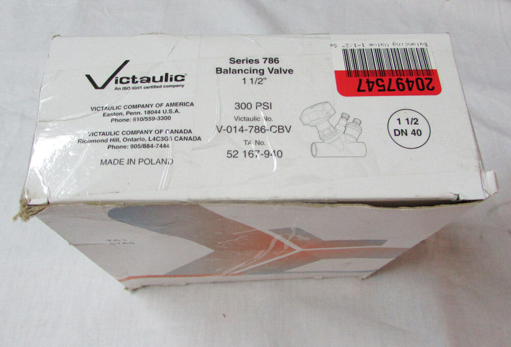 Victaulic V-014-786-CBV Balancing Valve 1-1/2" Series 786 300PSI