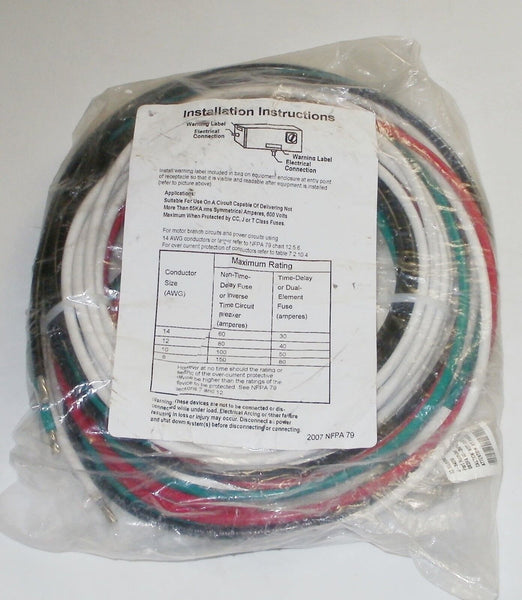 Turck GKDFA 40-3M/14.5/NPT 10 AWG PVC Wires 4 Pole Female 1/2-14 NPT U-54856